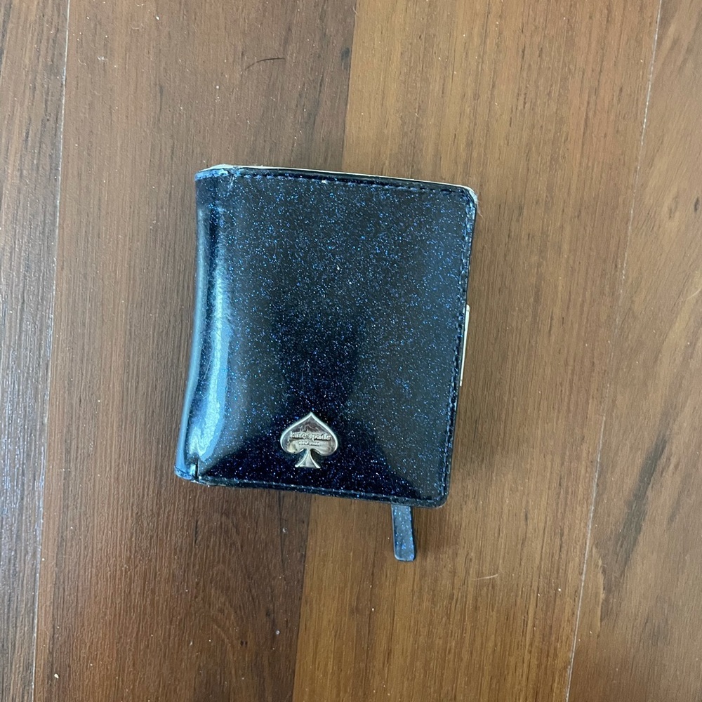 Navy blue glitter wallet